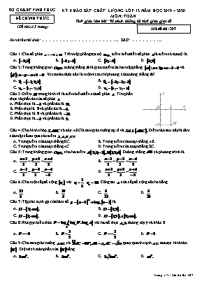 Đề thi khảo sát chất lượng môn Toán Lớp 12 - Mã đề 307 - Năm học 2019-2020 - Sở giáo dục và đào tạo Vĩnh Phúc