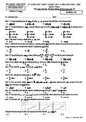 Đề thi khảo sát chất lượng môn Toán Lớp 12 - Mã đề 320 - Năm học 2019-2020 - Sở giáo dục và đào tạo Vĩnh Phúc