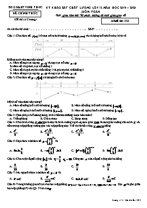 Đề thi khảo sát chất lượng môn Toán Lớp 12 - Mã đề 323 - Năm học 2019-2020 - Sở giáo dục và đào tạo Vĩnh Phúc