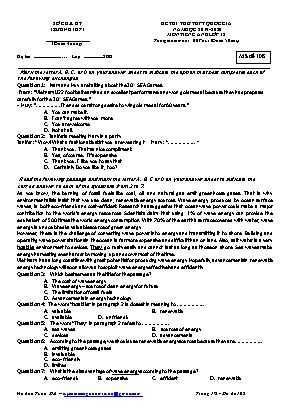 Đề thi THPT Quốc gia môn Tiếng Anh - Mã đề 108 - Năm học 2019-2020 (Có đáp án)