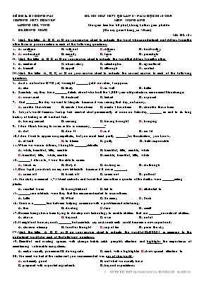 Đề thi thử THPT Quốc gia môn Tiếng Anh lần 2 - Mã đề 121 - Năm 2018-2019 - Trường THPT chuyên Lương Thế Vinh (Kèm đáp án)