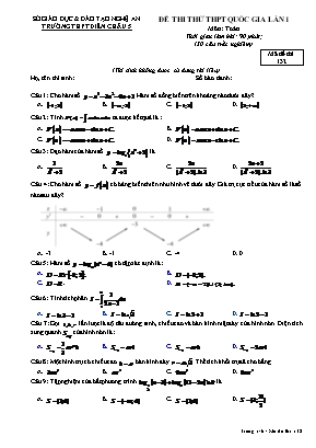 Đề thi thử THPT Quốc gia môn Toán lần 1 - Mã đề 132 - Trường THPT Diễn Châu 5