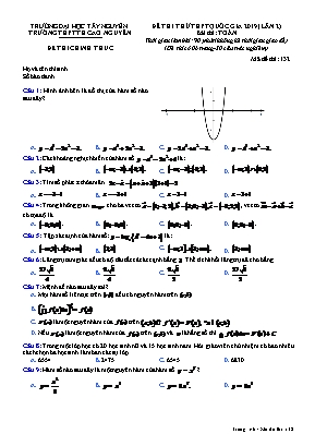 Đề thi thử THPT Quốc gia môn Toán lần 2 năm 2019 - Mã đề 132 - Trường THPT TH Cao Nguyên (Có đáp án)