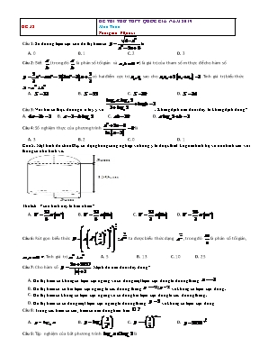 Đề thi thử THPT Quốc gia môn Toán năm 2019 - Đề số 32 (Có đáp án)