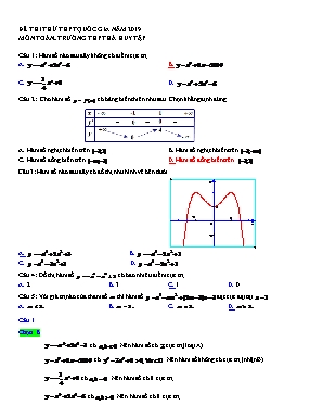 Đề thi thử THPT Quốc gia môn Toán năm 2019 - Trường THPT Hà Huy Tập (Có đáp án)