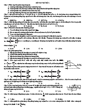 Đề thi thử THPT Quốc gia môn Vật lý - Đề số 2