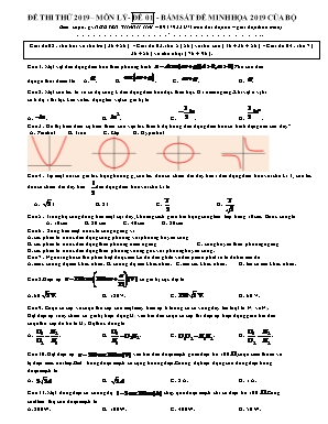 Đề thi thử THPT Quốc gia môn Vật lý năm 2019 - Đề 01 - Nguyễn Thanh Hải