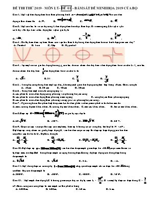 Đề thi thử THPT Quốc gia môn Vật lý năm 2019 - Đề 01