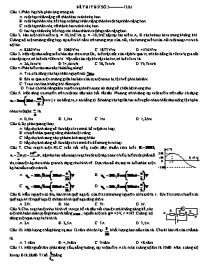 Đề thi thử THPT Quốc gia môn Vật lý năm 2019 - Đề số 3