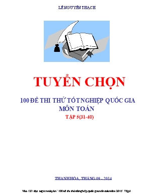 Đề thi thử Tốt nghiệp THPT Quốc gia môn Toán - Lê Nguyên Thạch