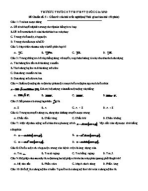 Đề thử sức trước kỳ thi THPT Quốc gia môn Vật lý năm 2020 - Đề số 5 (Có đáp án)