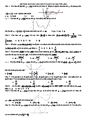 Đề tổng hợp các câu hỏi từ mức trung bình khá trở lên trong đề thi THPT Quốc gia môn Toán