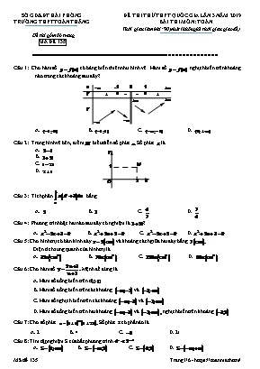 Ề thi thử THPT Quốc gia môn Toán lần 3 năm 2019 - Mã đề 135 - Trường THPT Toàn Thắng