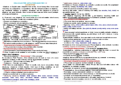 Grammar for advanced learners: Adjectives - Thấm Tâm Vy