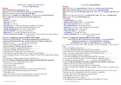 Idiomatic American English - Lesson 17+18 - Thấm Tâm Vy