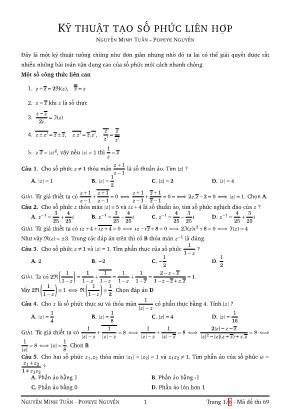 Kỹ thuật tạo số phức liên hợp - Nguyễn Minh Tuấn