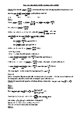 Lời giải câu 48+50 trong đề thi minh họa THPT Quốc gia môn Toán lần 2 - Bộ giáo dục và đào tạo