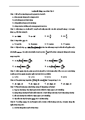 Luyện đề nâng cao môn Vật lí Lớp 12 (Có đáp án)