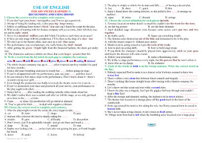 Use of English for advanced learners 1: Recognising and using idioms - Thấm Tâm Vy
