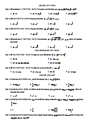 Các Chuyên đề bài tập thi THPT Quốc gia môn Toán - Trần Trọng Nghiệp