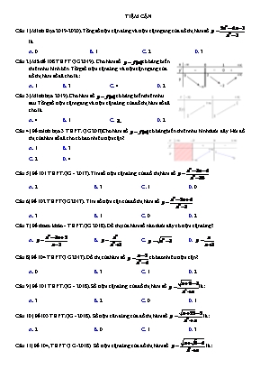 Chuyên đề ôn thi THPT Quốc gia môn Toán: Tiệm cận - Trần Trọng Nghiệp