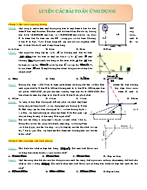 Đề luyện các bài toán ứng dụng Lớp 12