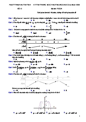 Đề tham khảo thi THPT Quốc gia môn Toán năm 2020 - Đề số 13