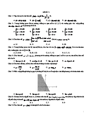 Đề thi thử THPT Quốc gia môn Toán - Đề số 9 (Có đáp án)