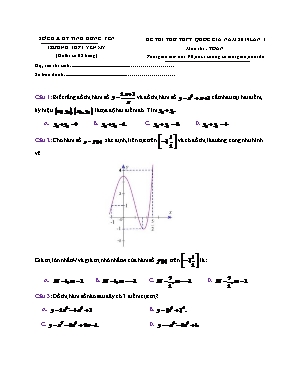 Đề thi thử THPT Quốc gia môn Toán lần 1 năm 2019 - Trường THPT Yên Mỹ (Có đáp án)
