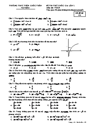 Đề thi thử THPT Quốc gia môn Toán lần 2 - Mã đề 132 - Trường THPT Trần Quốc Tuấn