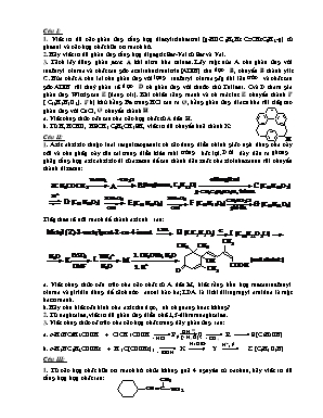 Bài tập Hóa học hữu cơ Lớp 12