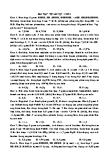 Bài tập tự luyện thi THPT Quốc gia môn Hóa học