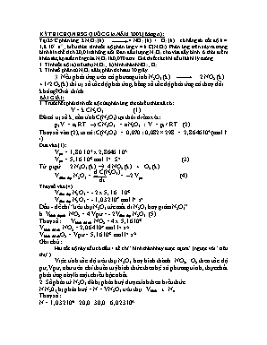Đáp án đề thi học sinh giỏi Quốc gia môn Hóa học Lớp 12 năm 2002 - Bảng A