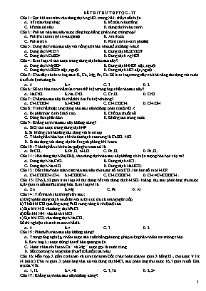 Đề thi thử THPT Quốc gia môn Hóa học (Có đáp án)