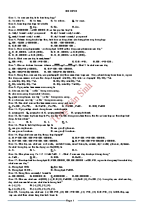 Đề thi thử THPT Quốc gia môn Hóa học - Đề số 22 - Tòng Văn Sinh (Có đáp án)