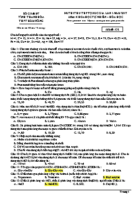 Đề thi thử THPT Quốc gia môn Hóa học lần 1 năm 2017 - Mã đề 132 - Trường THPT Hàm Rồng (Có đáp án)