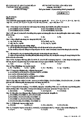 Đề thi thử THPT Quốc gia môn Hóa học lần 1 năm 2020 - Mã đề 132 - Trường THPT Đô Lương 1 (Có đáp án)