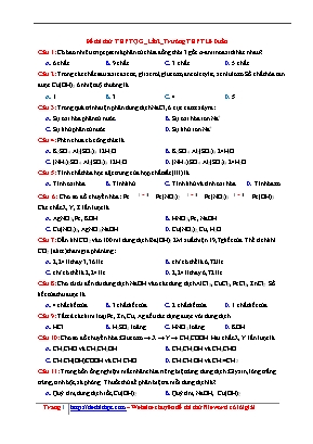 Đề thi thử THPT Quốc gia môn Hóa học lần 2 năm 2017 - Trường THPT Lê Duẩn (Có đáp án)