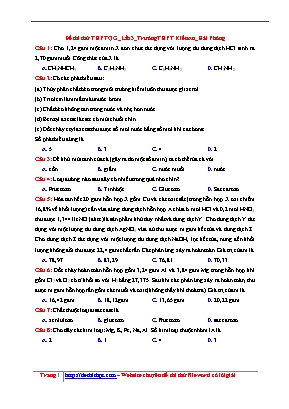 Đề thi thử THPT Quốc gia môn Hóa học lần 3 năm 2017 - Trường THPT Kiến An (Có đáp án)