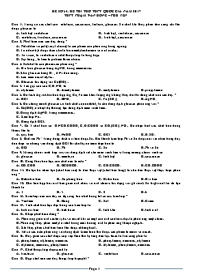 Đề thi thử THPT Quốc gia môn Hóa học năm 2017 - Trường THPT Phạm Văn Đồng (Có đáp án)