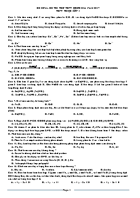 Đề thi thử THPT Quốc gia môn Hóa học năm 2017 - Trường THPT Triệu Sơn 1 (Có đáp án)