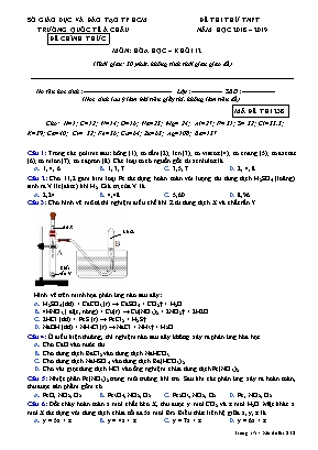 Đề thi thử Tốt nghiệp Phổ thông môn Hóa học - Mã đề 238 - Năm học 2018-2019 - Trường quốc tế Á Châu