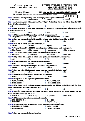Đề thi thử Tốt nghiệp THPT môn Hóa học năm 2019 - Mã đề 201 - Trường THPT Đặng Thai Mai