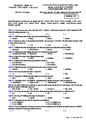 Đề thi thử Tốt nghiệp THPT môn Hóa học năm 2019 - Mã đề 223 - Trường THPT Đặng Thai Mai