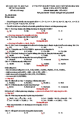 Đề thi Tốt nghiệp THPT Quốc gia môn Hóa học năm 2020 - Bộ giáo dục và đào tạo (Kèm đáp án chi tiết)