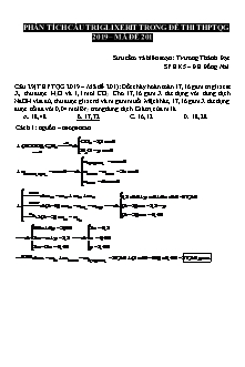 Phân tích câu Triglixerit trong đề thi THPT Quốc gia môn Hóa học năm 2019 – Mã đề 201 - Trương Thành Đạt
