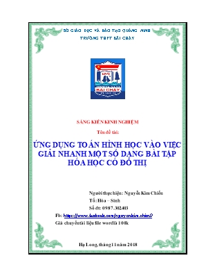 Sáng kiến kinh nghiệm: Ứng dụng toán hình học vào việc giải nhanh một số dạng bài tập hóa học có đồ thị - Năm học 2018-2019 - Nguyễn Kim Chiến