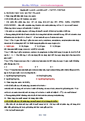 Tài liệu ôn thi THPT Quốc gia môn Hóa học - Chuyên đề 3: Amin – Amino axit – Peptit – Protein