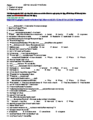 200 câu trắc nghiệm thi IOE cấp trường Tiểu học