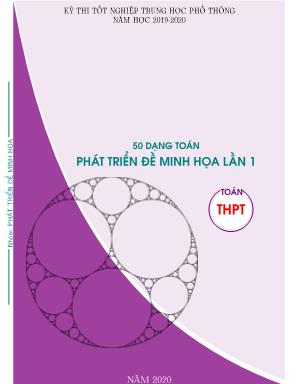 50 dạng toán phát triển minh họa ôn thi THPT Quốc gia - Lần 1 - Năm học 2019-2020